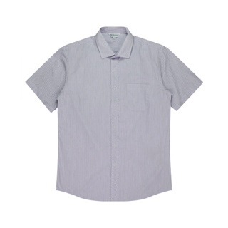 WORKWEAR, SAFETY & CORPORATE CLOTHING SPECIALISTS Men's Bayview Wide Stripe Short Sleeve Shirt--