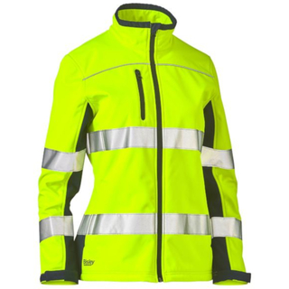 WORKWEAR, SAFETY & CORPORATE CLOTHING SPECIALISTS WOMENS TAPED TWO TONE HI VIS SOFT SHELL JACKET
