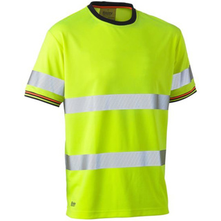 WORKWEAR, SAFETY & CORPORATE CLOTHING SPECIALISTS TAPED HI VIS POLYESTER MESH T-SHIRT - SHORT SLEEVE
