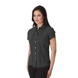 WORKWEAR, SAFETY & CORPORATE CLOTHING SPECIALISTS City-Stretch Spot Cap Sleeve Shirt - Ladies