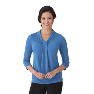 Pippa Knit - 3/4 Sleeve Shirt - Ladies-Aqua-XL