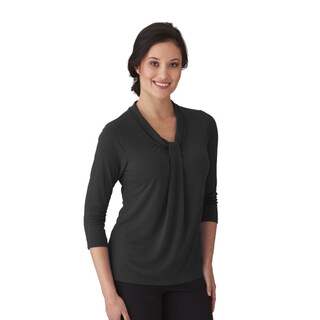 Pippa Knit - 3/4 Sleeve Shirt - Ladies-Charcoal-XL