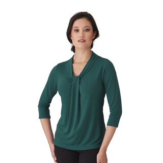 Pippa Knit - 3/4 Sleeve Shirt - Ladies-Jade-2XS