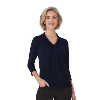 Pippa Knit - 3/4 Sleeve Shirt - Ladies-Navy-3XL