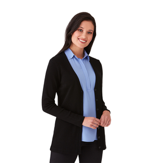 City Overknit Long Sleeve Cardigan - Ladies-Black-2XL