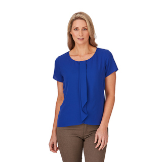 Cascade - Short Sleeve Shirt - Ladies-Cobalt-10