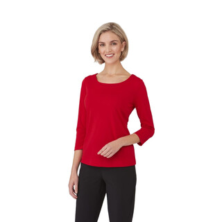 Smart Knit - 3/4 Sleeve Shirt - Ladies-Chilli-XL