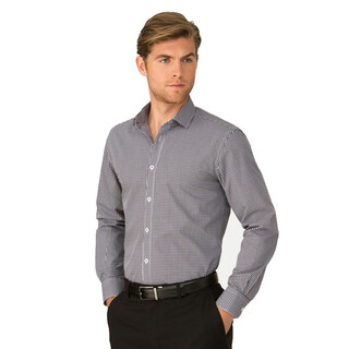 So Ezy Check - Long Sleeve Shirt - Mens-Black-3XL