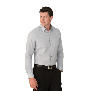 Pin-eather - Long Sleeve Shirt - Mens-Charcoal-S