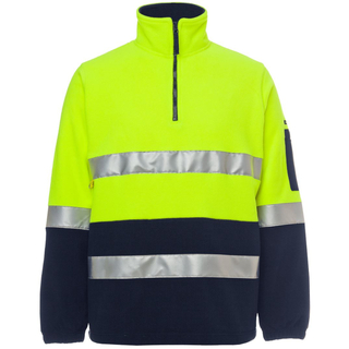 WORKWEAR, SAFETY & CORPORATE CLOTHING SPECIALISTS JB's HI VIS (D+N) 1/2 ZIP POLAR FLEECE