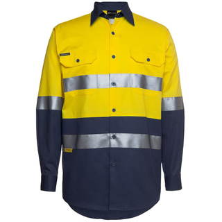 WORKWEAR, SAFETY & CORPORATE CLOTHING SPECIALISTS JB's HI VIS L/S (D+N) 150G WORK SHIRT