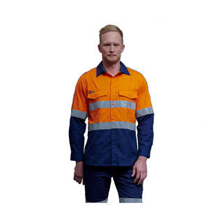 WORKWEAR, SAFETY & CORPORATE CLOTHING SPECIALISTS Workcool - Workcool 2 Hi-Vis Reflect Spliced Shirt L/S