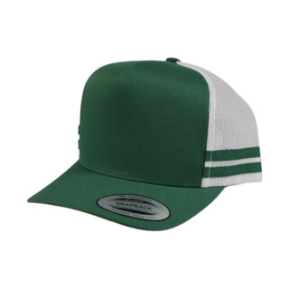 6507 - A -rame Stripe Cap-Evergreen/White-One Size