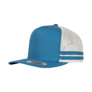 6507 - A -rame Stripe Cap-Blue Steel / Silver-One Size