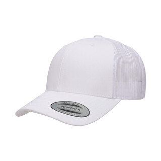 6606 - Classic Retro Wade Trucker Cap-White-One Size