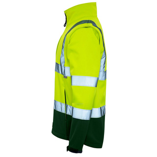 WORKWEAR, SAFETY & CORPORATE CLOTHING SPECIALISTS ADULTS LANDY JACKET-Fluoro Yellow / Bottle Green-XL