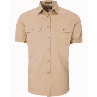 WORKWEAR, SAFETY & CORPORATE CLOTHING SPECIALISTS Men's Pilbara Shirt - Open Front - Short Sleeve