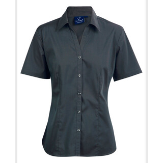 Ladies S/S Te-lon shirt - Charcoal - 10