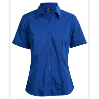 Ladies S/S Te-lon shirt - Royal - 10