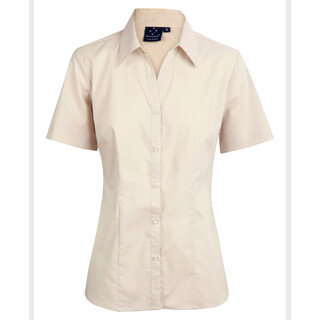 Ladies S/S Te-lon shirt - Stone - 10