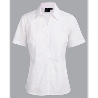 Ladies S/S Te-lon shirt - White - 10