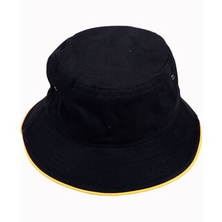 so-t washed sandwich bucket hat - Navy / Gold - L/XL