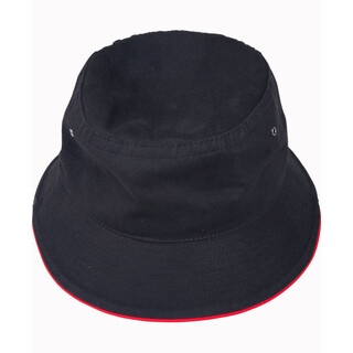 so-t washed sandwich bucket hat - Navy / Red - L/XL