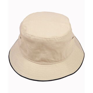 so-t washed sandwich bucket hat - Natural / Navy - L/XL