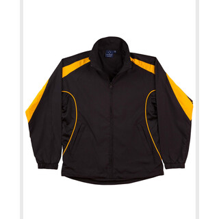 Adults Warm Up Jacket - Black / Gold - XS