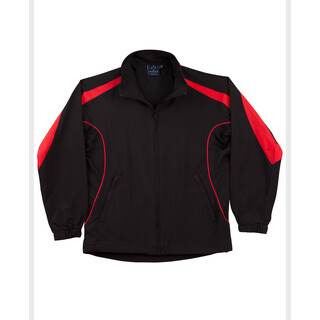 Adults Warm Up Jacket - Black / Red - XS