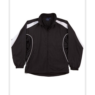 Adults Warm Up Jacket - Black / White - 2XL