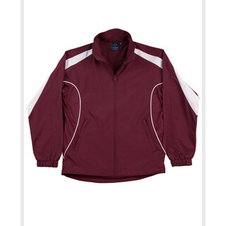 Adults Warm Up Jacket - Maroon / White - 2XL