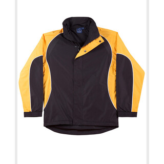 Men's Contrast Jacket - Black / White / Gold - 2XL