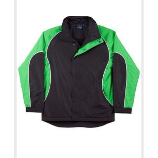 Men's Contrast Jacket - Black / White / Green - 2XL