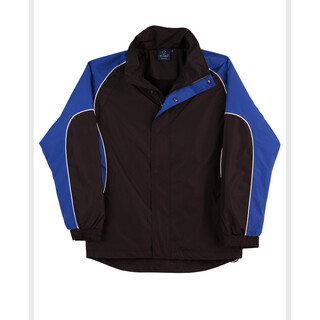 Men's Contrast Jacket - Black / White / Royal - 2XL