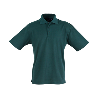 Unisex poly/cotton pique S/L - Bottle Green - 3XL