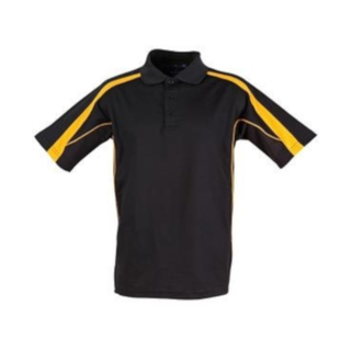 Mens S/S polo truedry - Black / Gold - 2XL