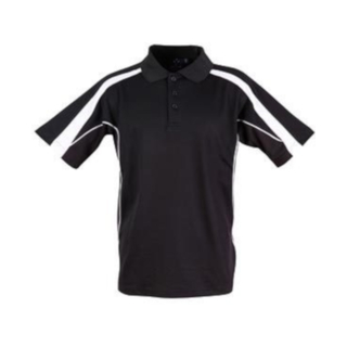 Mens S/S polo truedry - Black / White - 2XL