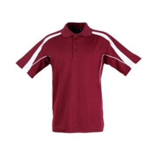 Mens S/S polo truedry - Maroon / White - 2XL