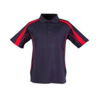 Mens S/S polo truedry - Navy / Red - 2XL