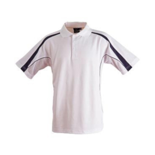 Mens S/S polo truedry - White / Navy - 2XL