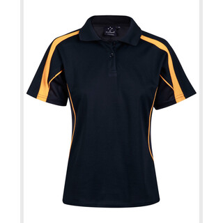 Ladies S/S Sport Polo truedry - Navy / Gold - 10