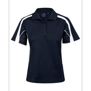 Ladies S/S Sport Polo truedry - Navy / White - 10