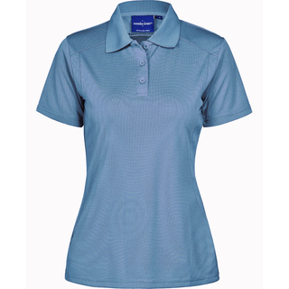 ladies bamboo charcoal S/S Polo - Arctic Blue - 10