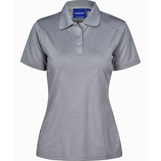 ladies bamboo charcoal S/S Polo - Cool Grey - 10