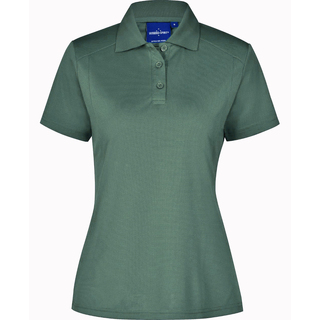 ladies bamboo charcoal S/S Polo - Mineral Green - 10