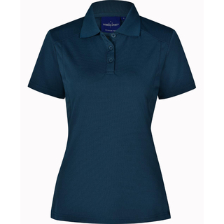 ladies bamboo charcoal S/S Polo - Ocean Blue - 10