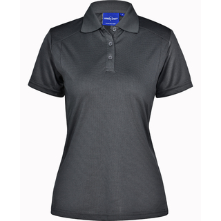 ladies bamboo charcoal S/S Polo - Storm Grey - 10