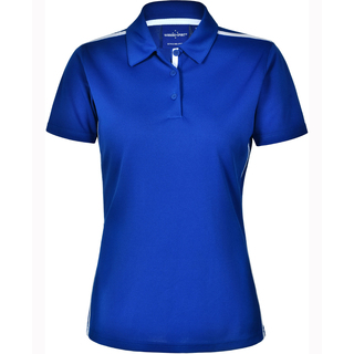 Ladies Rapid Cool Short Sleeve Contrast Polo - Royal / White - 10