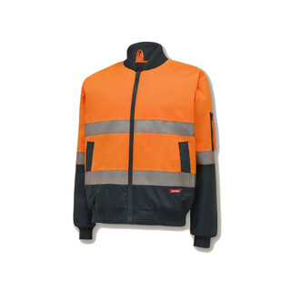 WORKWEAR, SAFETY & CORPORATE CLOTHING SPECIALISTS Core - HI-VISIBILITY 2TONE BOMBER JACKET WITH HOOP TAPE